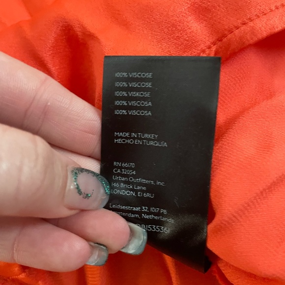 ANTHROPOLOGIE MINI SLIP DRESS ORANGE CUTOUT SIZE 12 - Picture 5 of 13